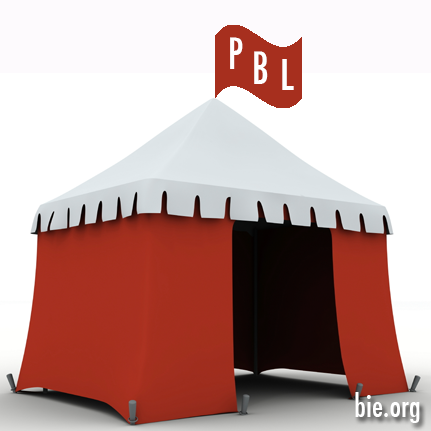 circus tent with PBL flag on top